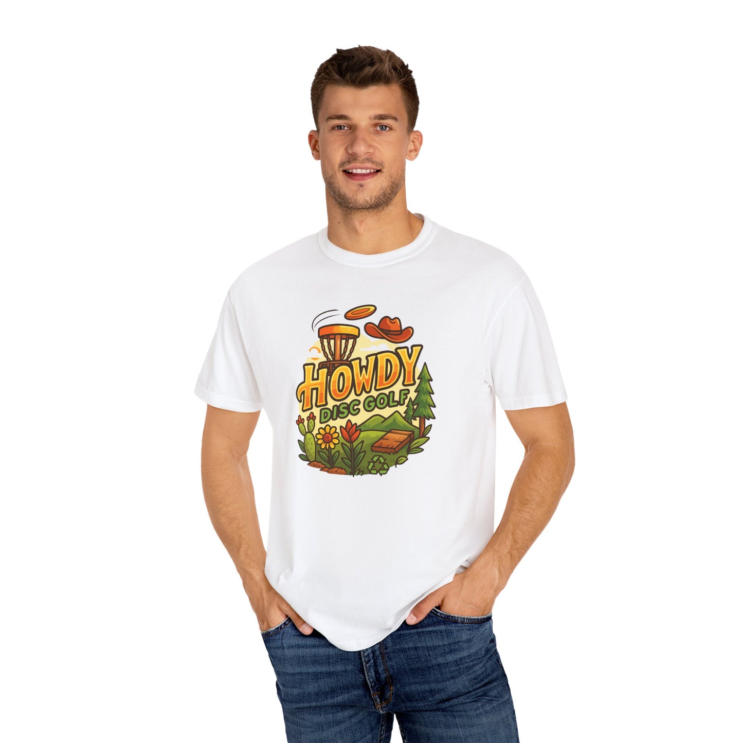 Howdy Disc Golf T-Shirt, Unisex Short Sleeve Tee, Casual Wear, Outdoor Sports Apparel, Summer Gift Idea