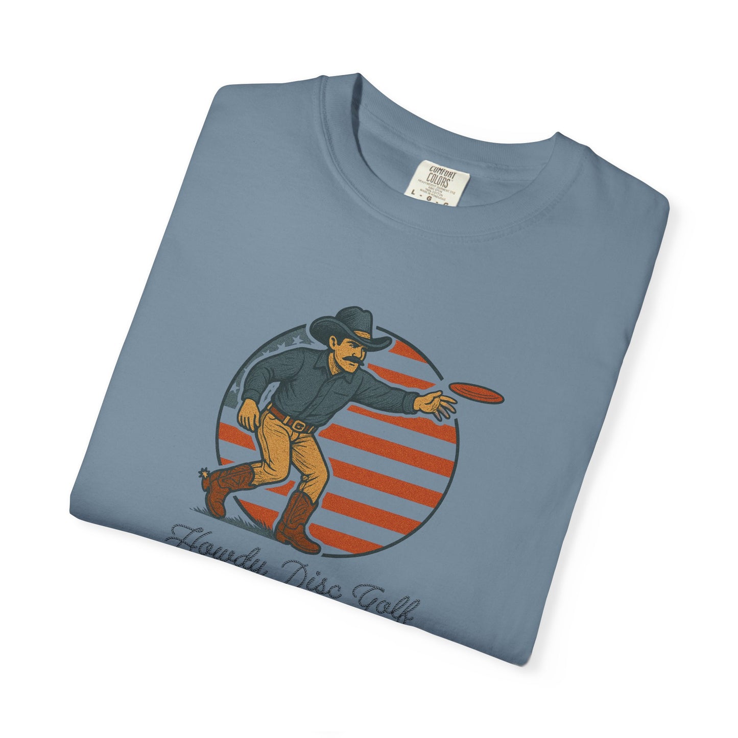 American Cowboy Huck | Patriotic Disc Golf T-shirt (Comfort Colors)