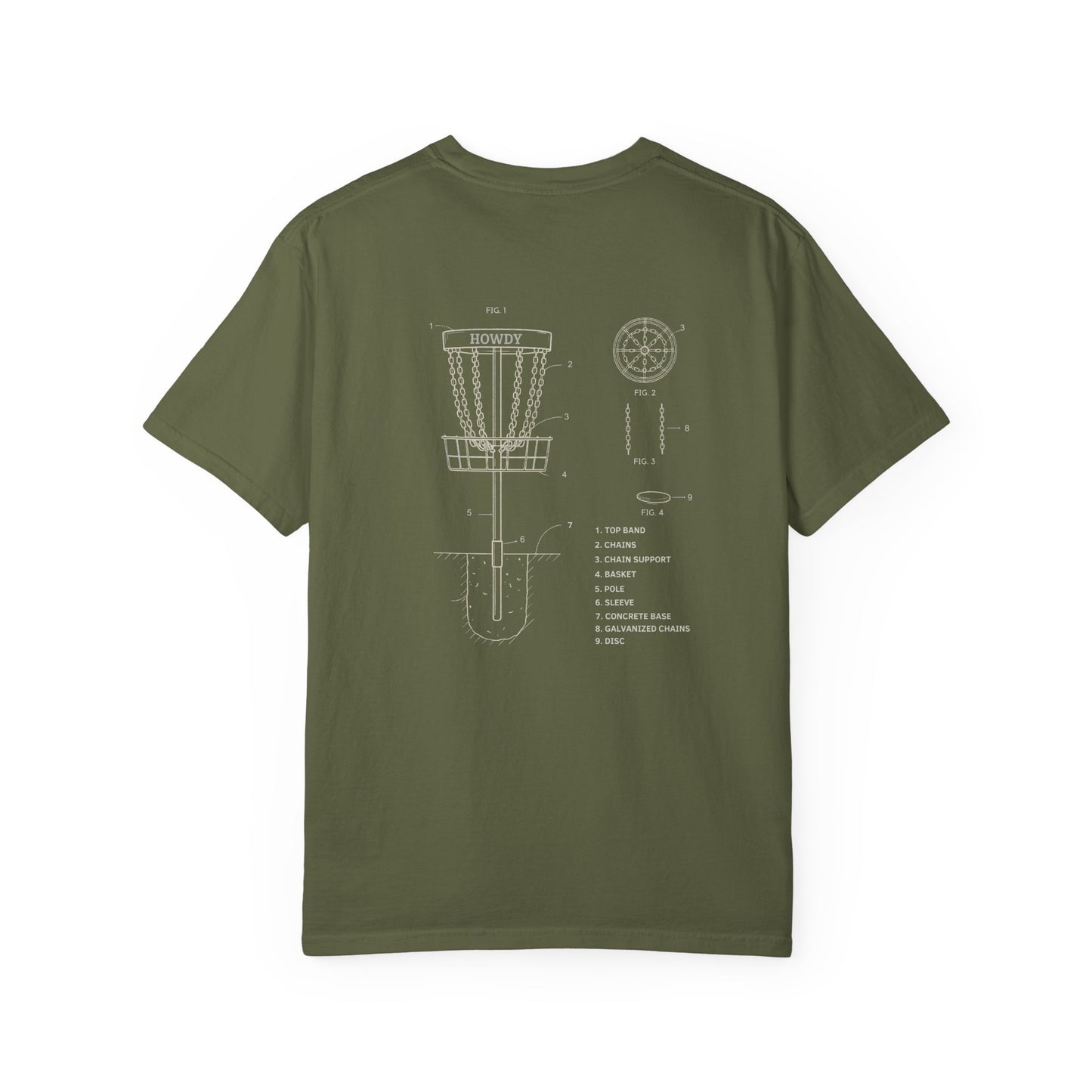 Disc Golf Basket Blueprint : Howdy Unisex T-shirt
