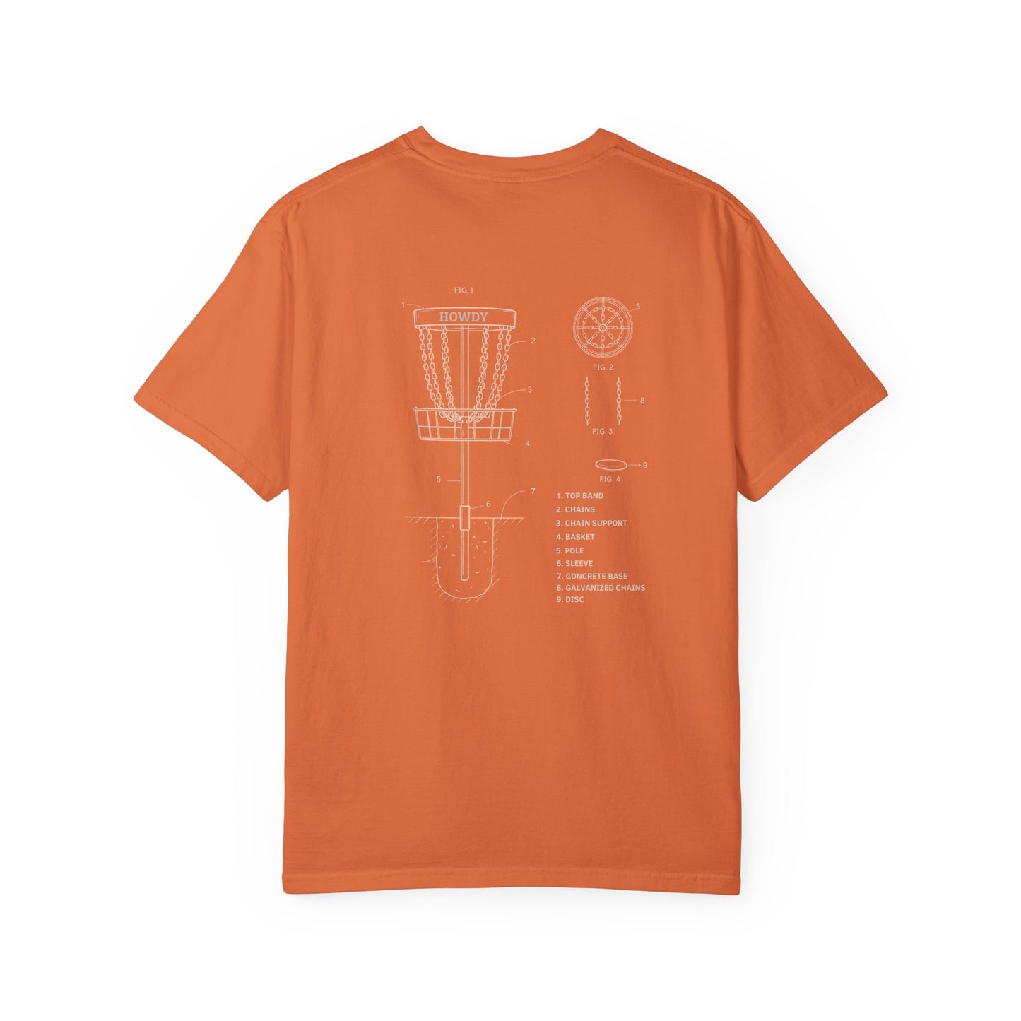 Disc Golf Basket Blueprint : Howdy Unisex T-shirt