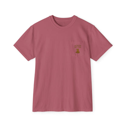 Pocket T-Shirt Playful Bear Hanging Basket Design