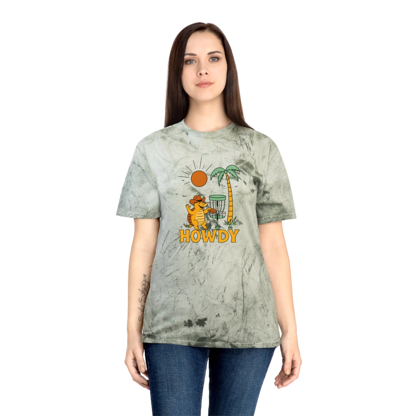 Disc Golf Armadillo Color Blast T-Shirt