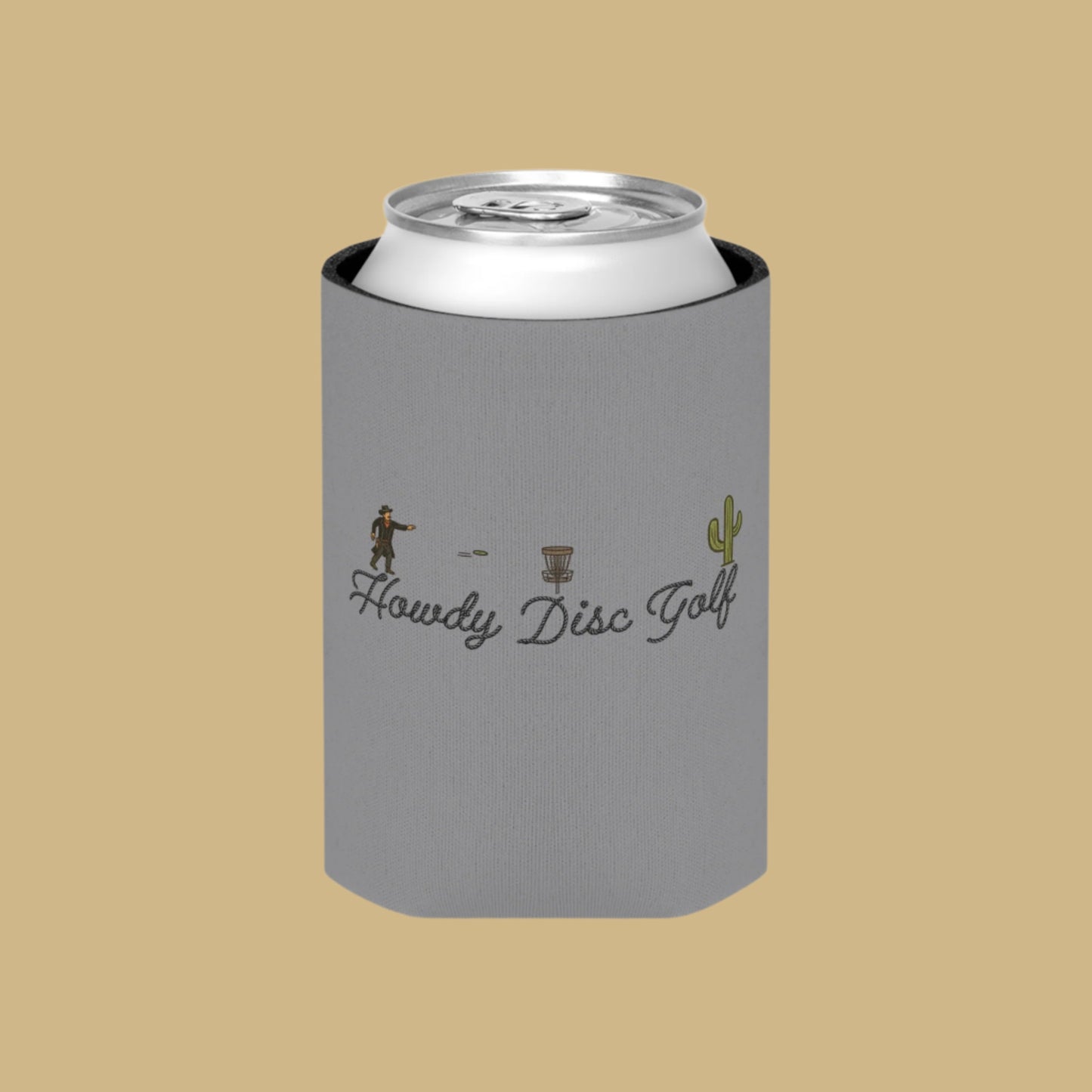 Howdy Disc Golf Can Cooler – Cowboy Throw Design
