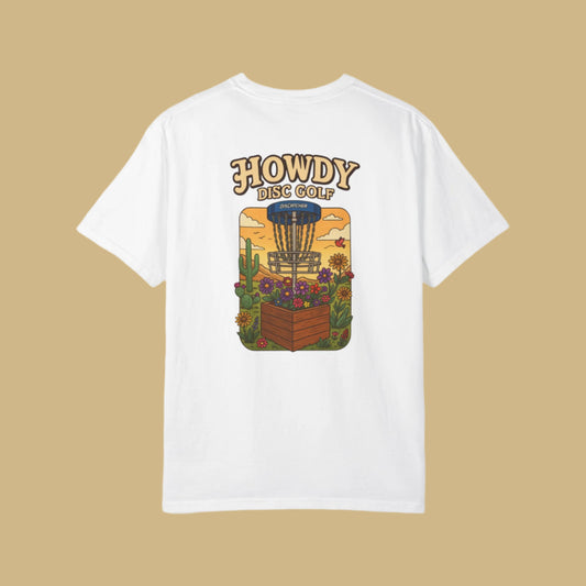 Disc Basket Flowers Howdy Disc Golf Unisex T-shirt
