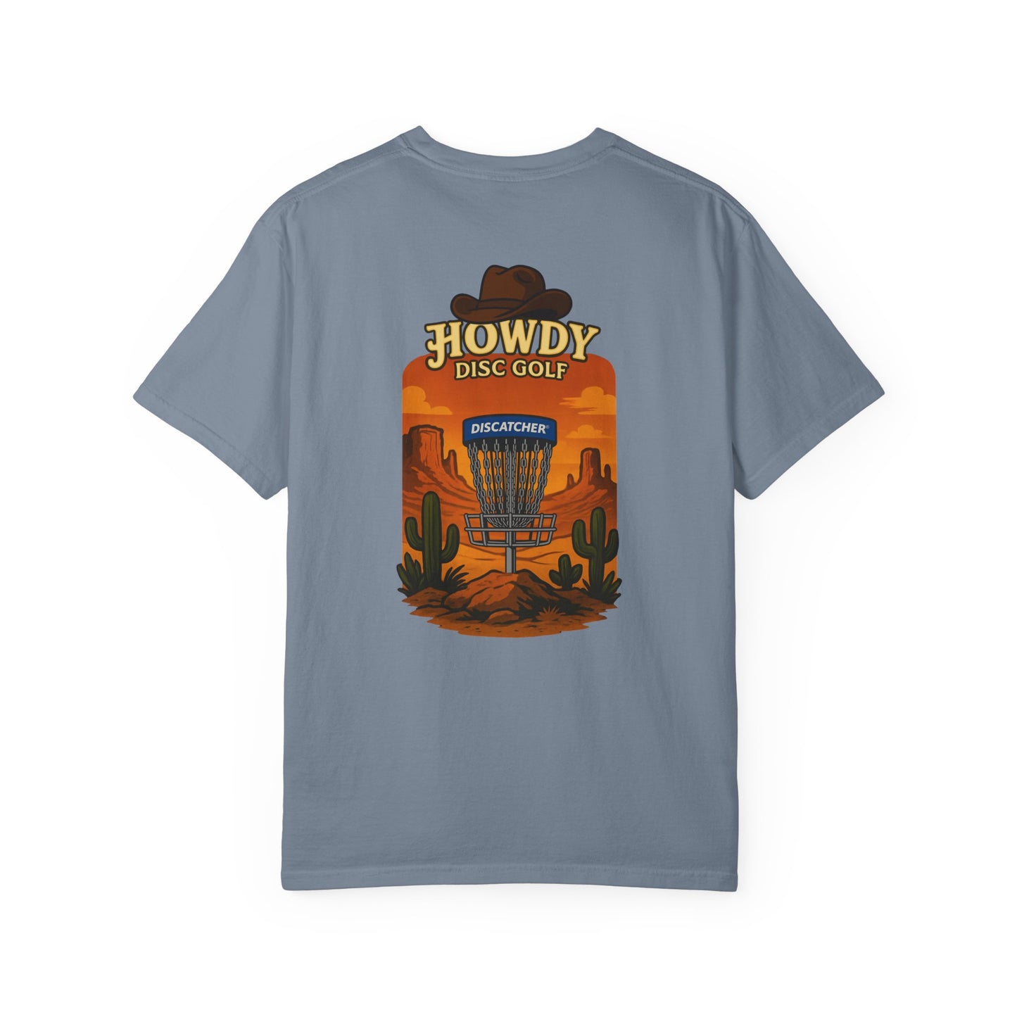 Howdy Disc Golf Unisex Garment-Dyed T-Shirt, Retro Golf Tee, Outdoor Sports Shirt, Gift for Golf Lovers, Casual Summer Top