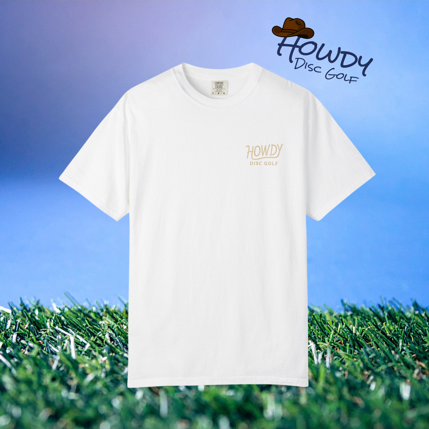 T-Shirt Howdy Disc Golf Logo Rope Letters