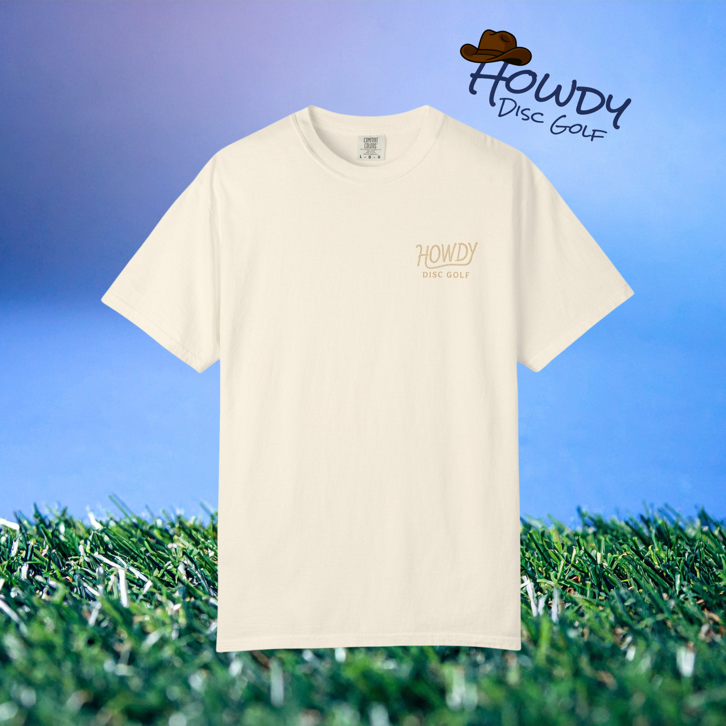 T-Shirt Howdy Disc Golf Logo Rope Letters