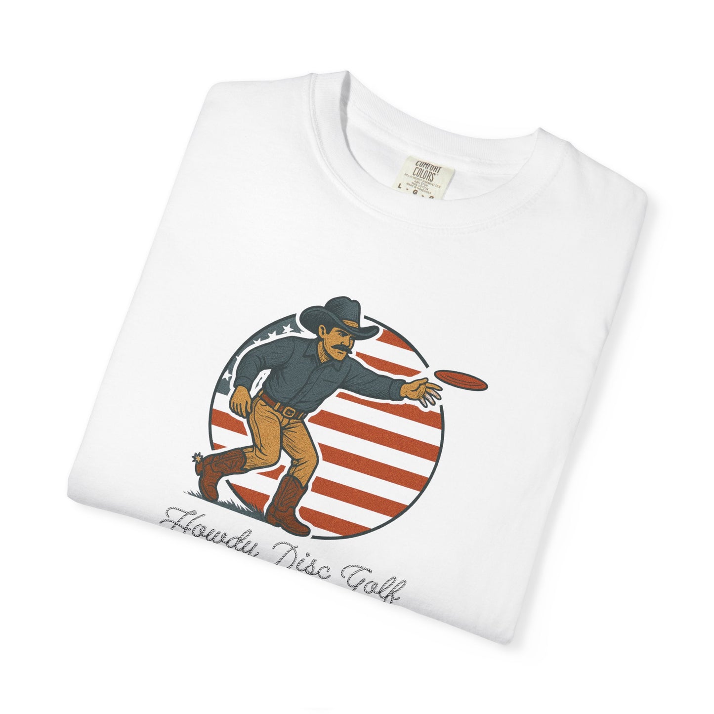 American Cowboy Huck | Patriotic Disc Golf T-shirt (Comfort Colors)