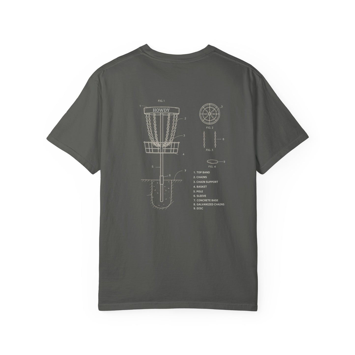 Disc Golf Basket Blueprint : Howdy Unisex T-shirt