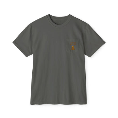 Pocket T-Shirt Playful Bear Hanging Basket Design