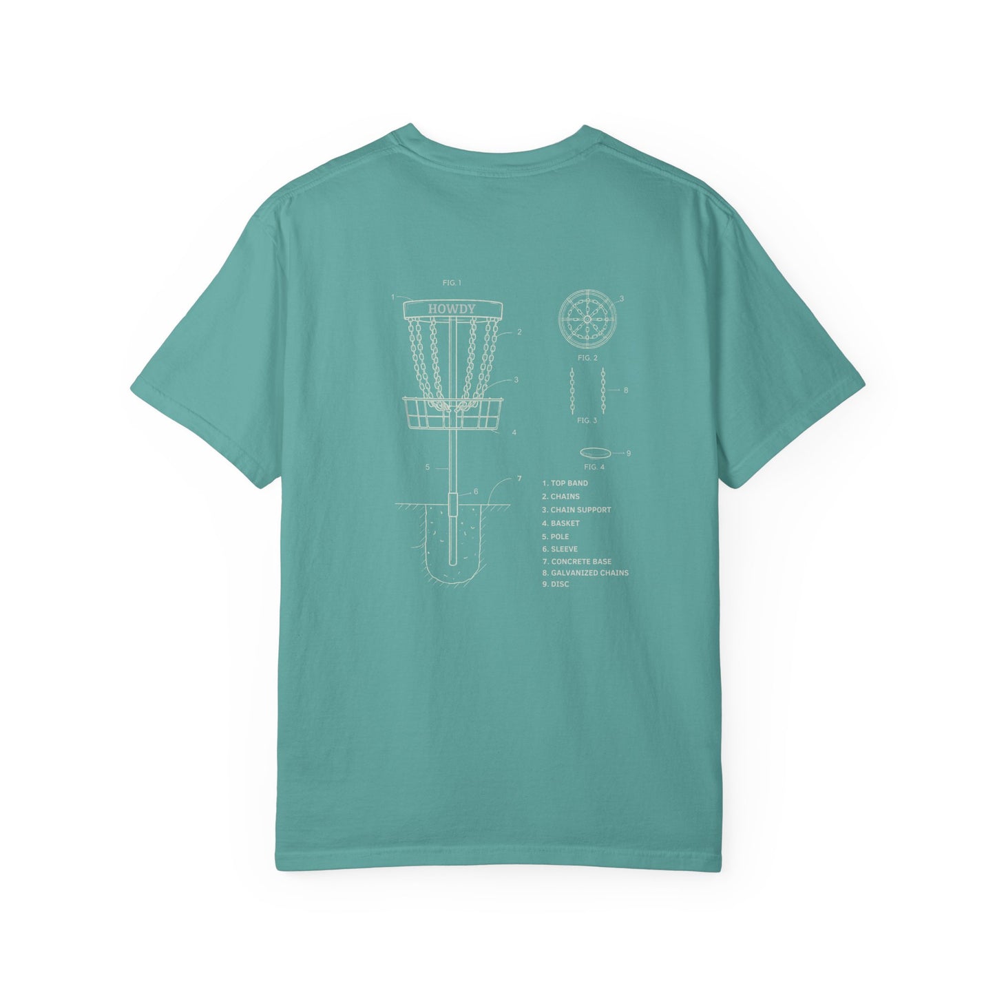 Disc Golf Basket Blueprint : Howdy Unisex T-shirt