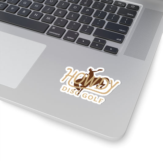 Howdy Disc Golf Logo,Vinyl Decal, Outdoor Sports Decor, Gift for Disc Golf Lovers
