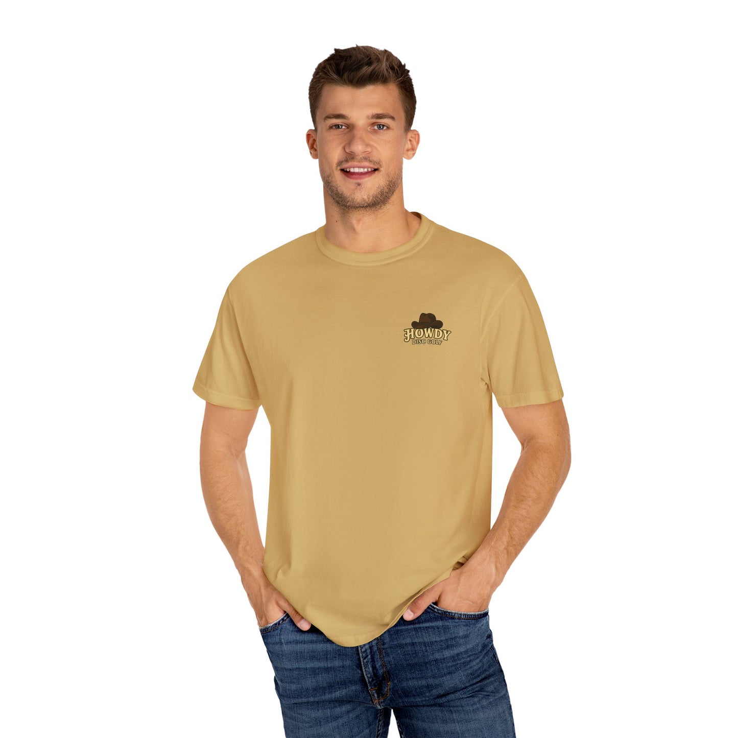 Howdy Disc Golf T-Shirt, Unisex Garment-Dyed Tee for Golf Lovers, Fun Outdoor Tee, Great for Gifts, Summer Sports Fashion