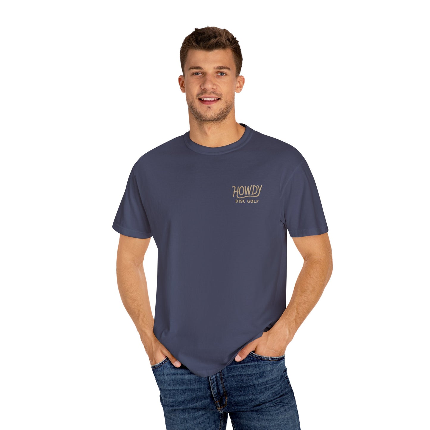 T-Shirt Howdy Disc Golf Logo Rope Letters