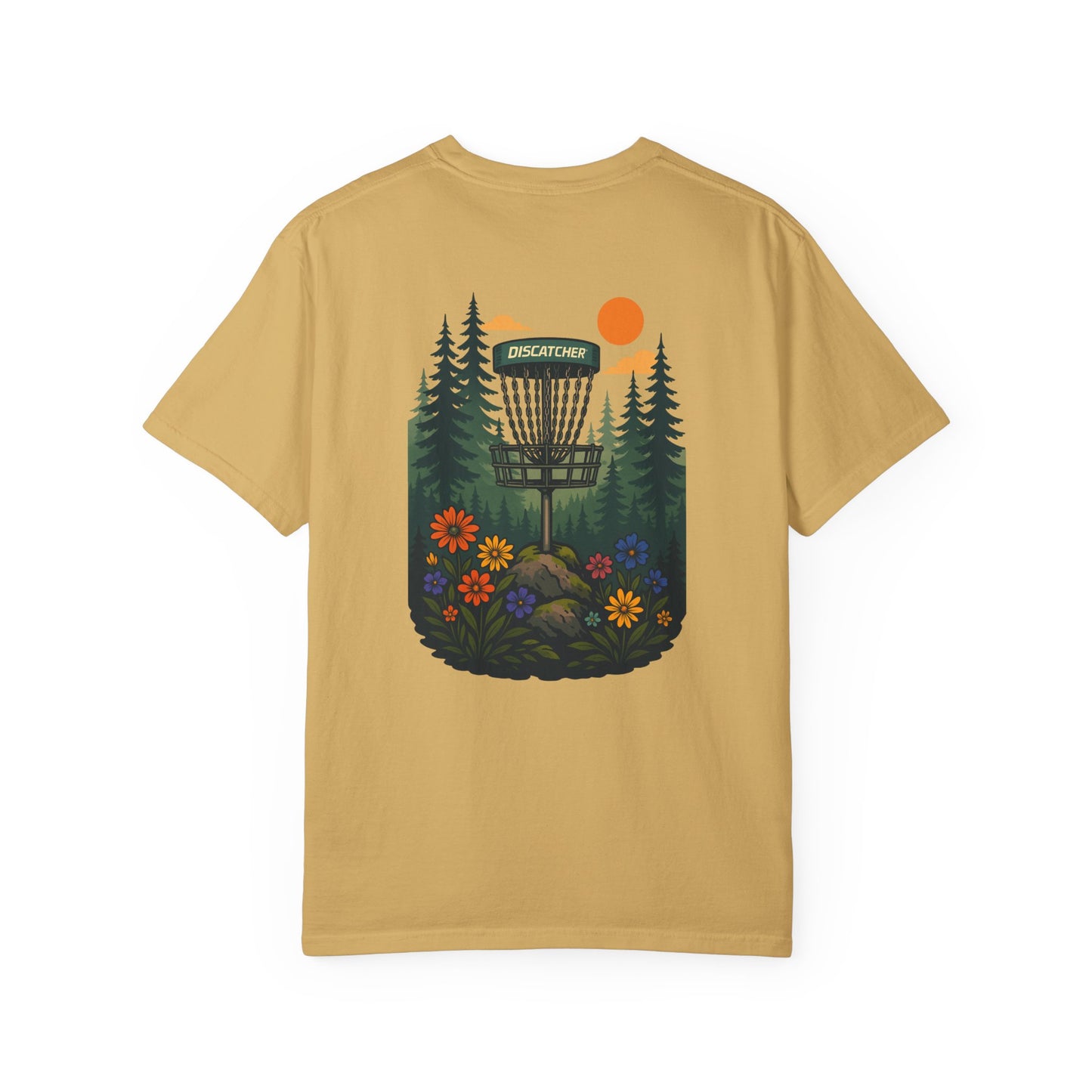 T-shirt Disc Basket Pine Tree Flowers