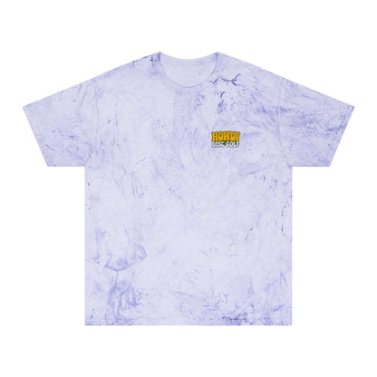 T-Shirt Howdy Disc Golf Tee 'Where Discs Are Thrown, No Evil Can Exist' Tie-Dye Design