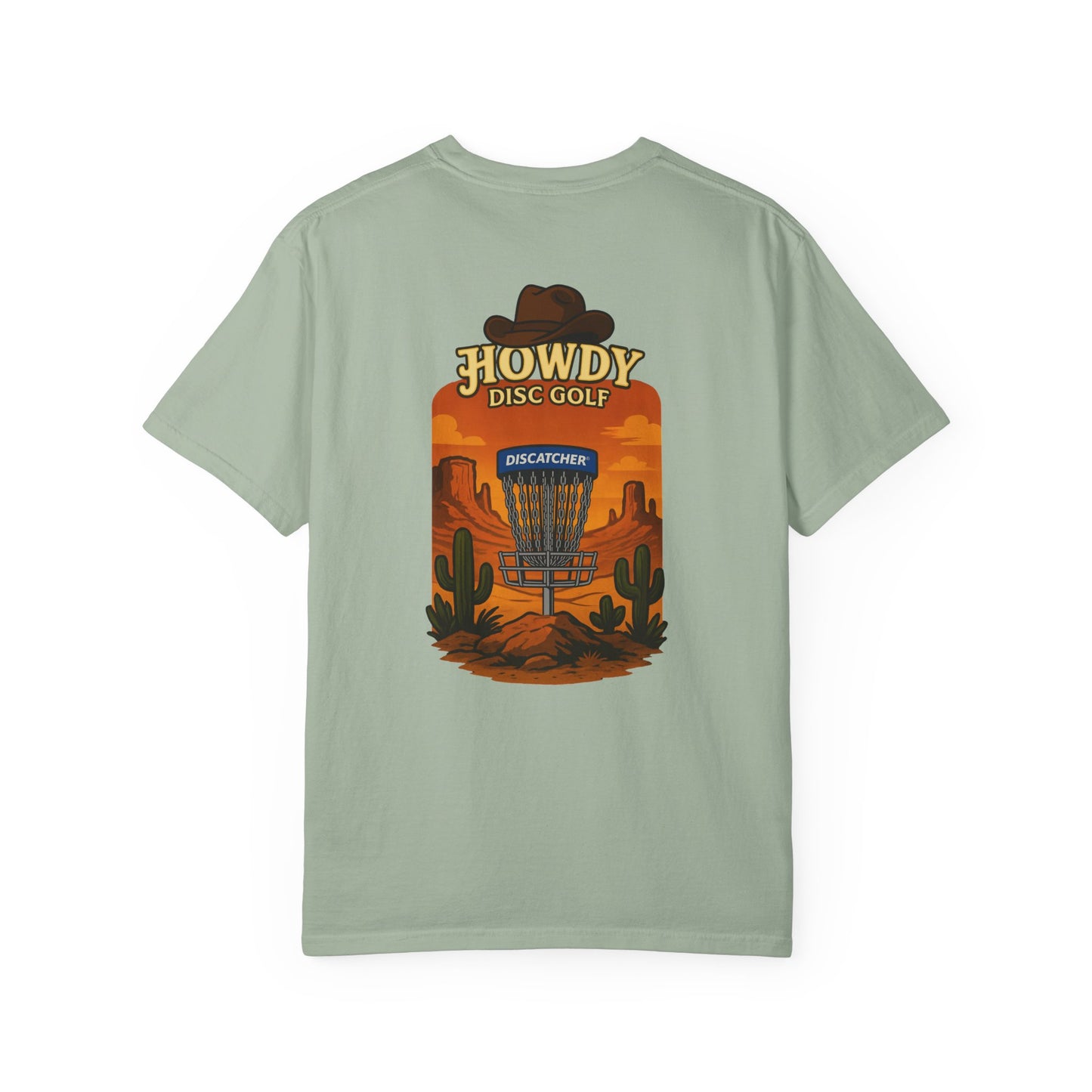 Howdy Disc Golf Unisex Garment-Dyed T-Shirt, Retro Golf Tee, Outdoor Sports Shirt, Gift for Golf Lovers, Casual Summer Top