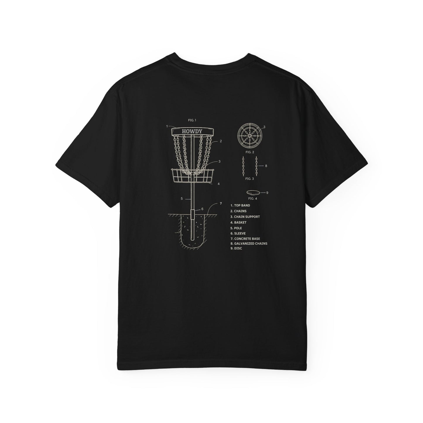 Disc Golf Basket Blueprint : Howdy Unisex T-shirt