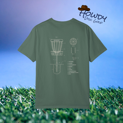 Disc Golf Basket Blueprint : Howdy Unisex T-shirt