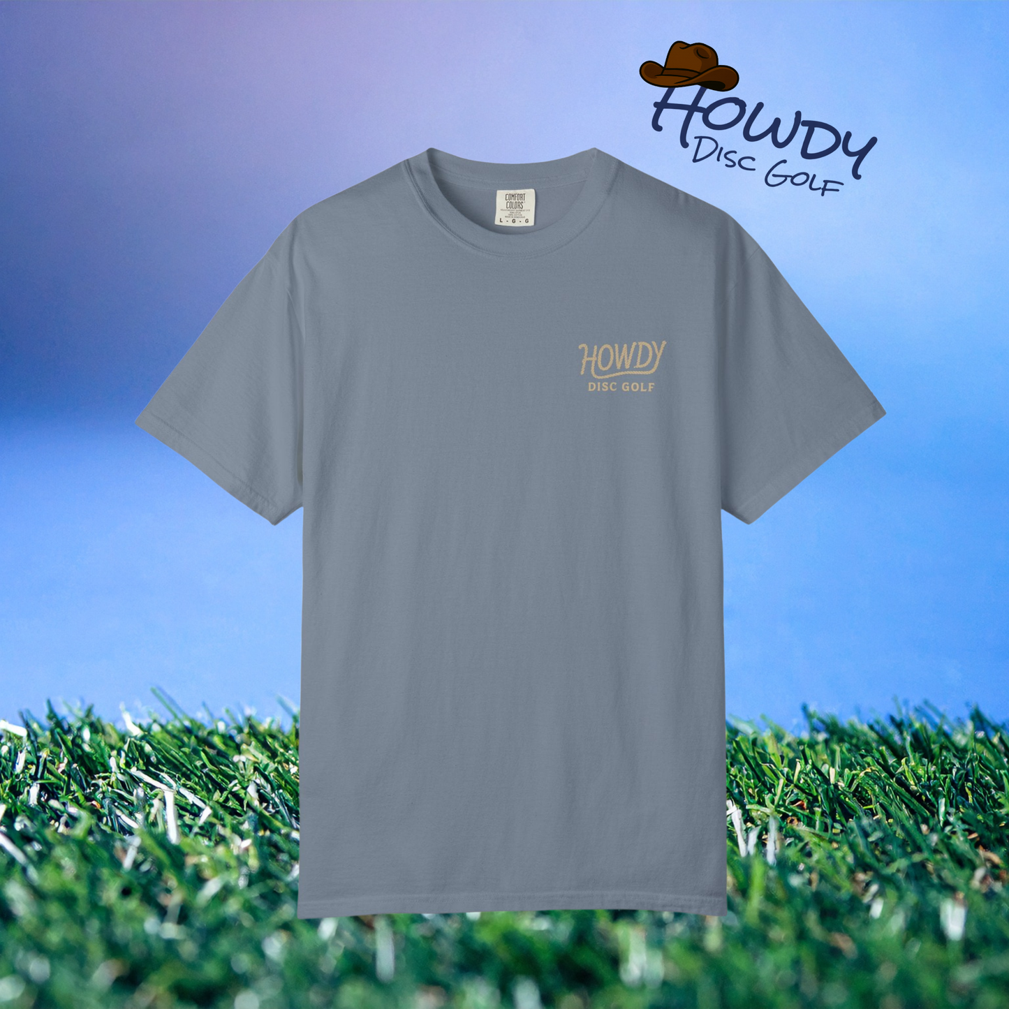 T-Shirt Howdy Disc Golf Logo Rope Letters