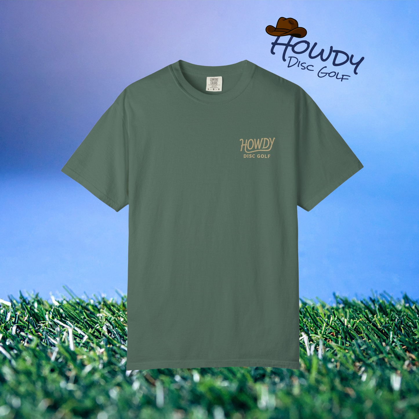 T-Shirt Howdy Disc Golf Logo Rope Letters